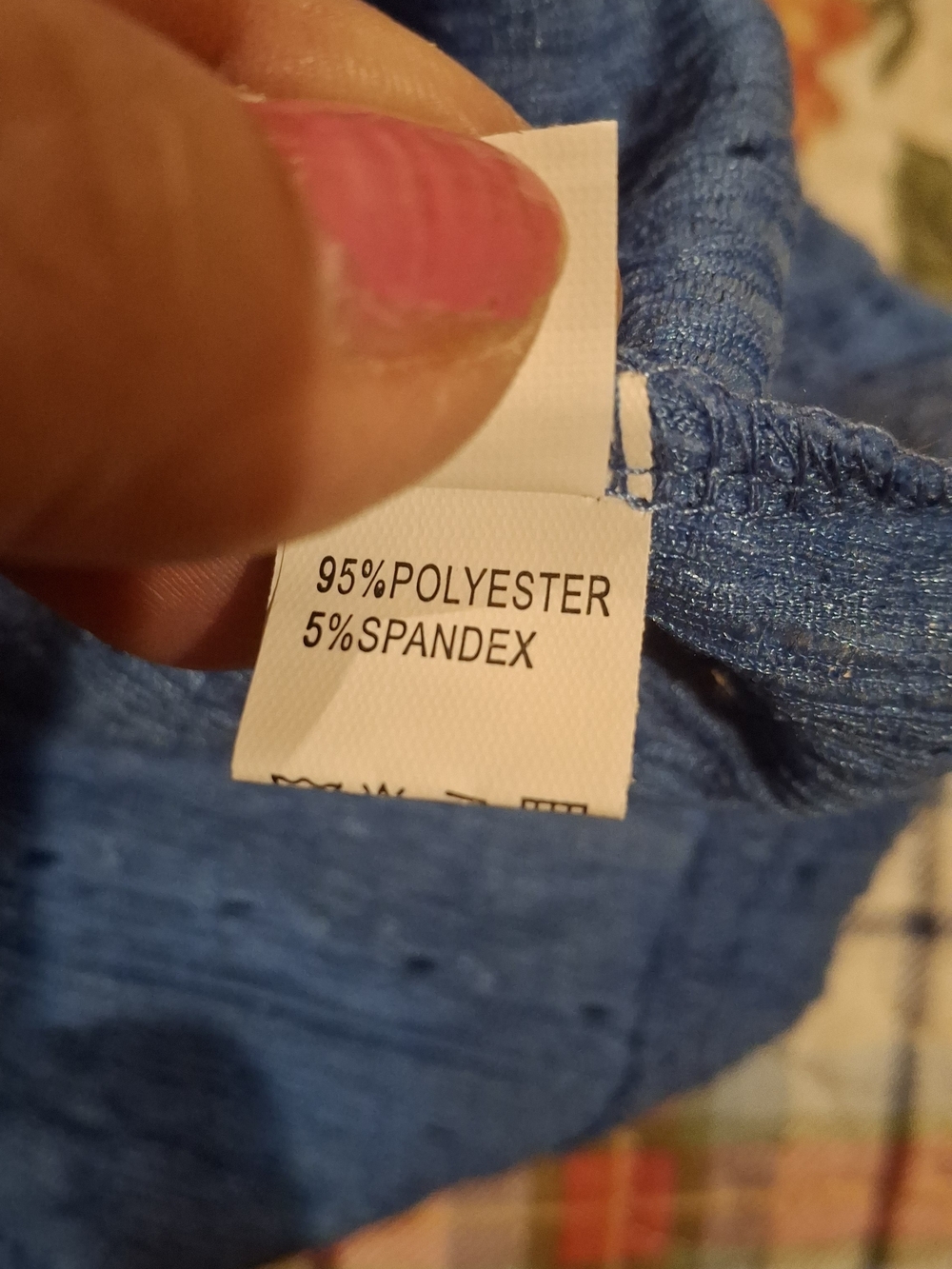 Women's Eyelet Short Sleeve Tee in Blue - Picture 3 of 9
